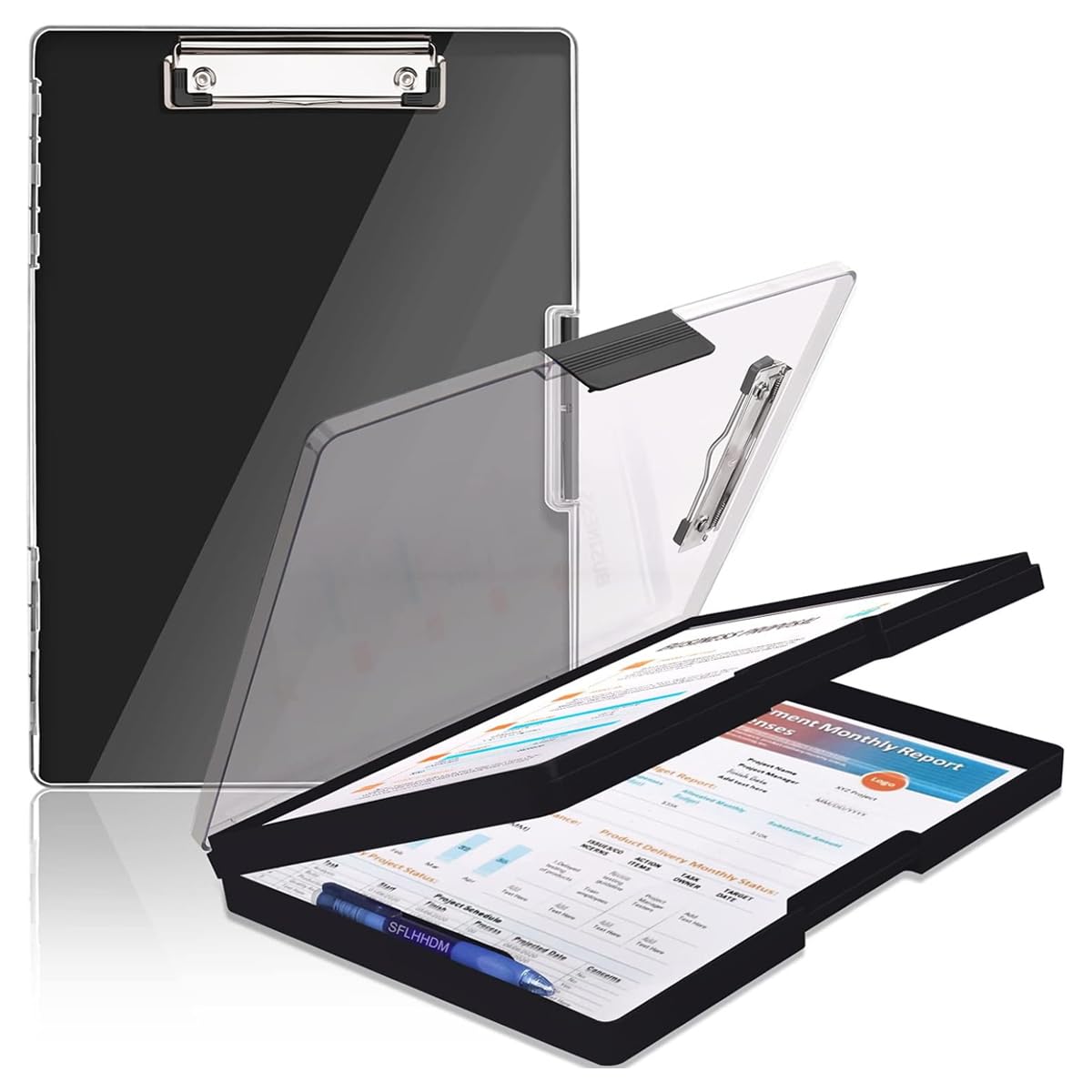 Climberty A4 Clipboard File Folder, 2-In-1 Dual-Layer Design, Dry Erase Plastic Nursing Clipboard Box, High Capacity Clipboard Folder for Teacher Coaches, School & Office Supplies, 240x340x37mm Climberty A4 Clipboard File Folder, 2-In-1 Dual-Layer Design, Dry Erase Plastic Nursing Clipboard Box, High Capacity Clipboard Folder for Teacher Coaches, School & Office Supplies, 240x340x37mm